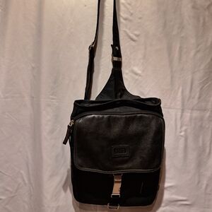 Roots Black Leather Men's Bag